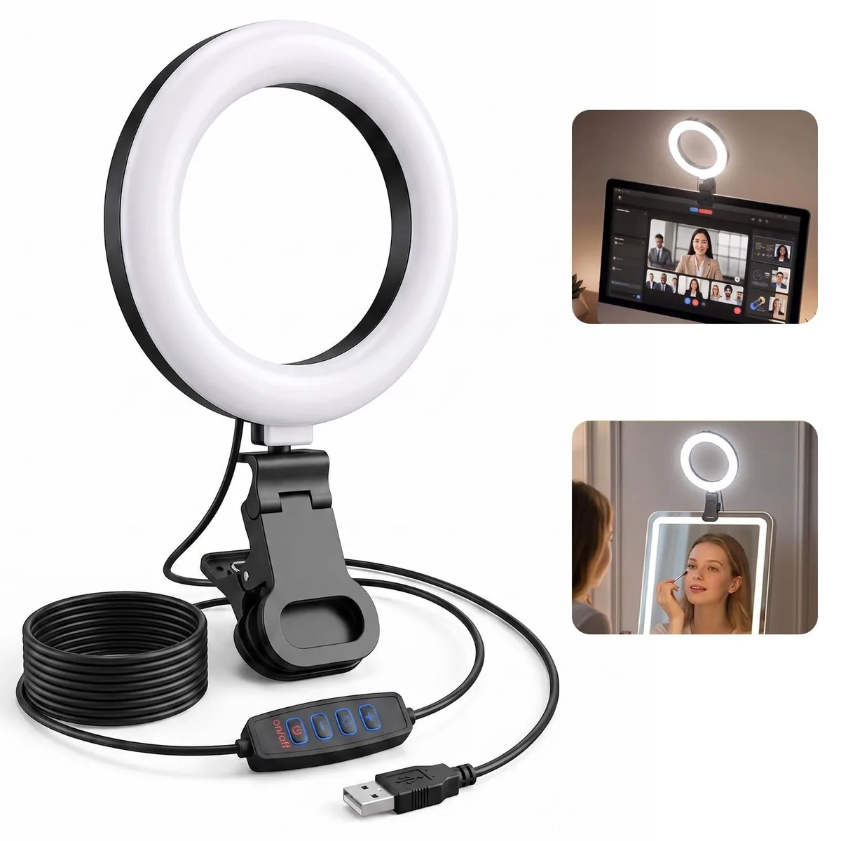  DUIDESHI R1 Ring Light Black-White 3200-6800K CRI 95 — product photo