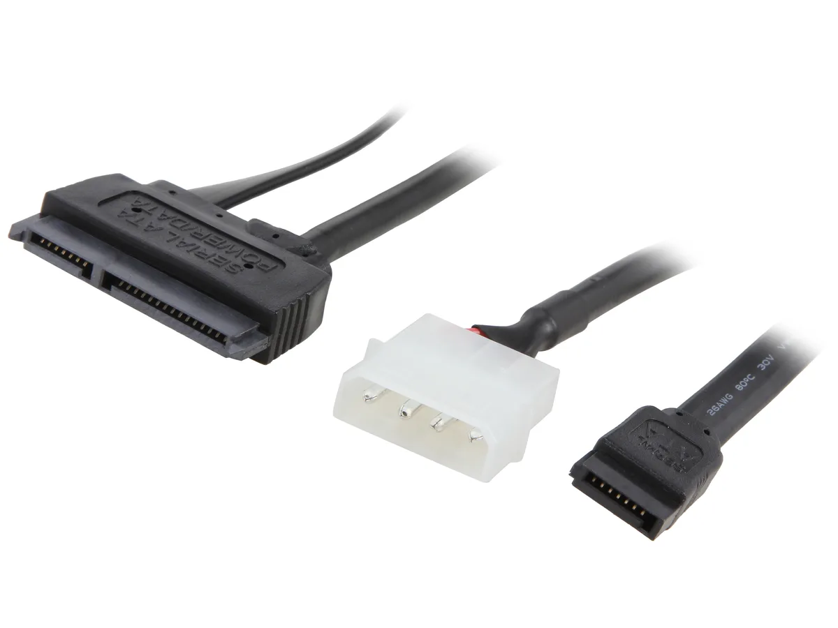 Nippon Labs Nippon Labs SATA-COMBO-1.5BK 1.5 ft SATA power combination cable — product photo