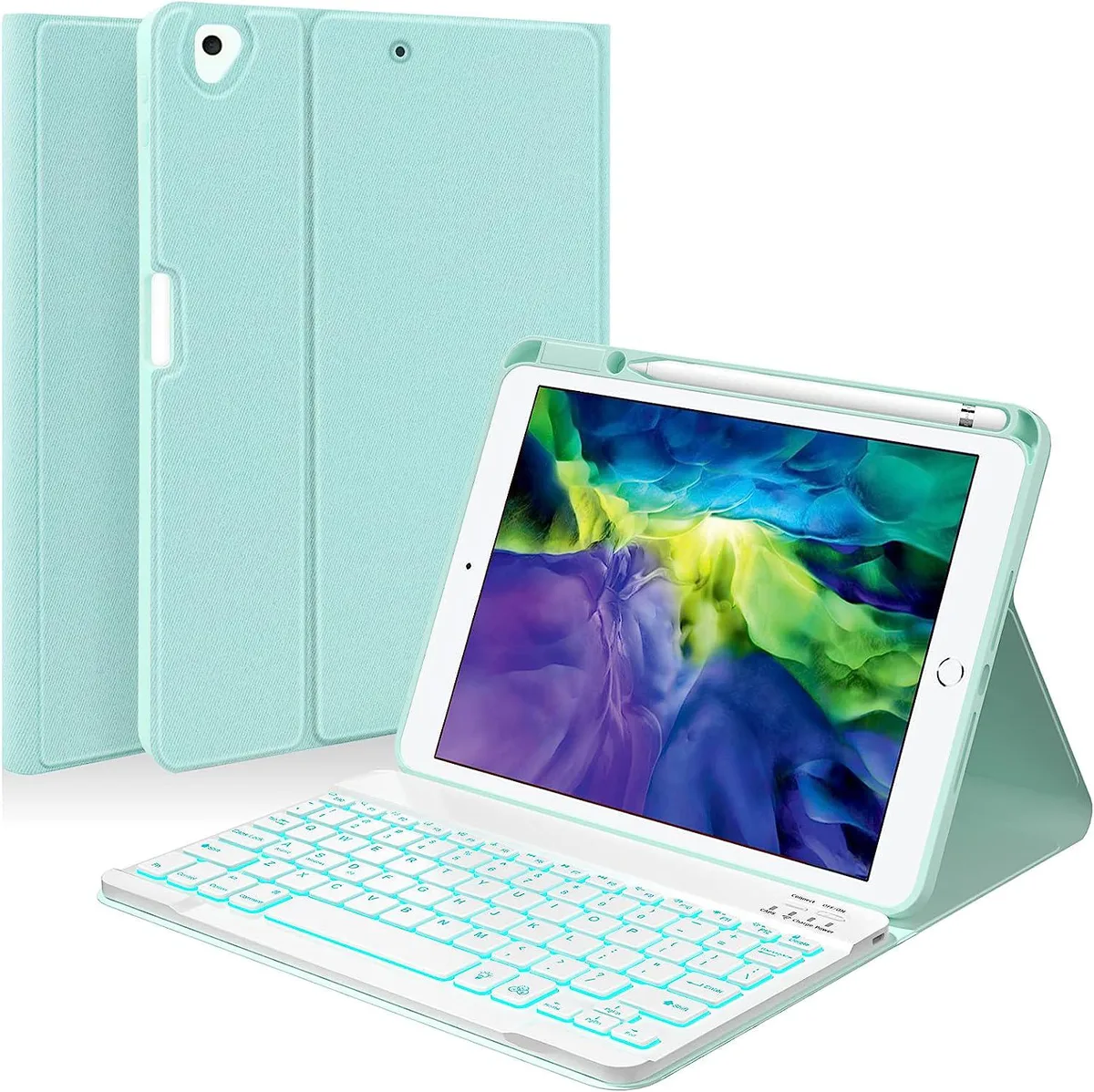 Werleo Werleo A2602 Keyboard Case iPad 10.2/10.5 inch Mint Green — product photo