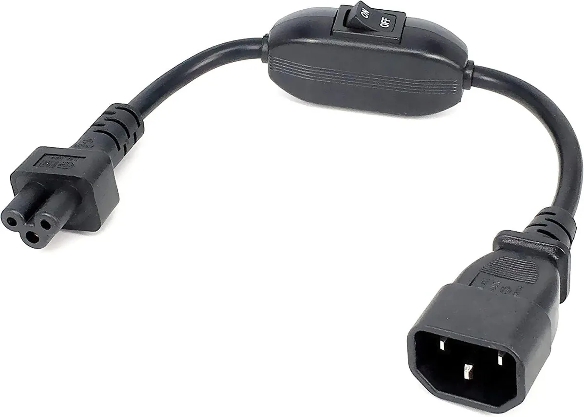 TeKit TeKit IEC C14 to C5 Power Cord with Switch 18AWG 30cm 10A 250V — product photo
