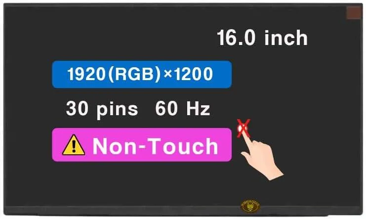 NUOLAISUN NUOLAISUN 16.0" FHD 1920×1200 60Hz 30Pin Non-Touch LCD for HP Zbook Fury 16 G9 G10 G11 N19251-001 N19249-001 — product photo