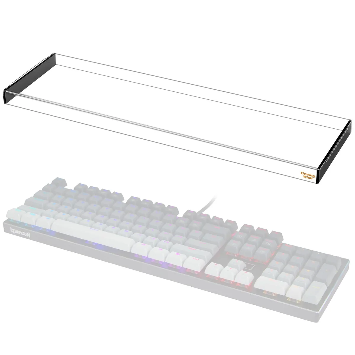  Desing Wish Keyboard Cover for Redragon K556 104 Keys 16.9 x 4.7 x 0.6 in Transparent Acrylic — product photo