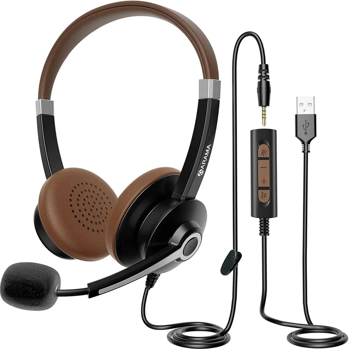 Corn Electronics Corn Electronics USB Headset with 3.5mm & Inline Controls — product photo