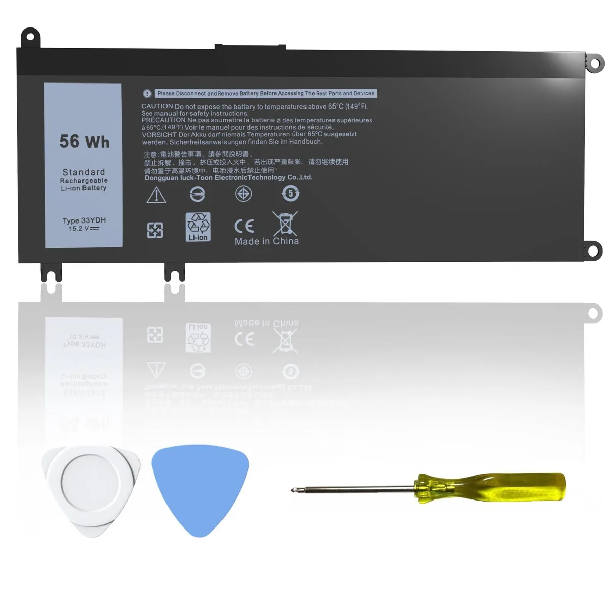  2-Power 33YDH 56Wh 15.2V 4-cell laptop battery — product photo