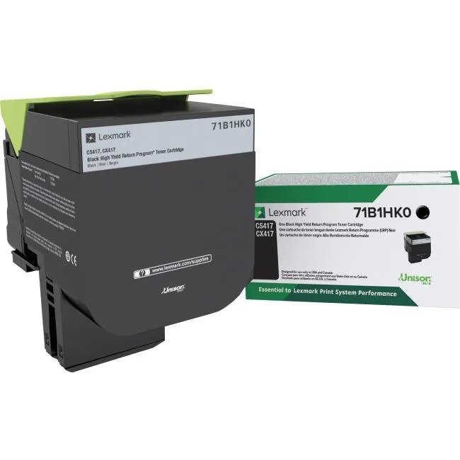 Lexmark Lexmark 71B1HK0 Black High-Yield Toner Cartridge 6000 pages — product photo