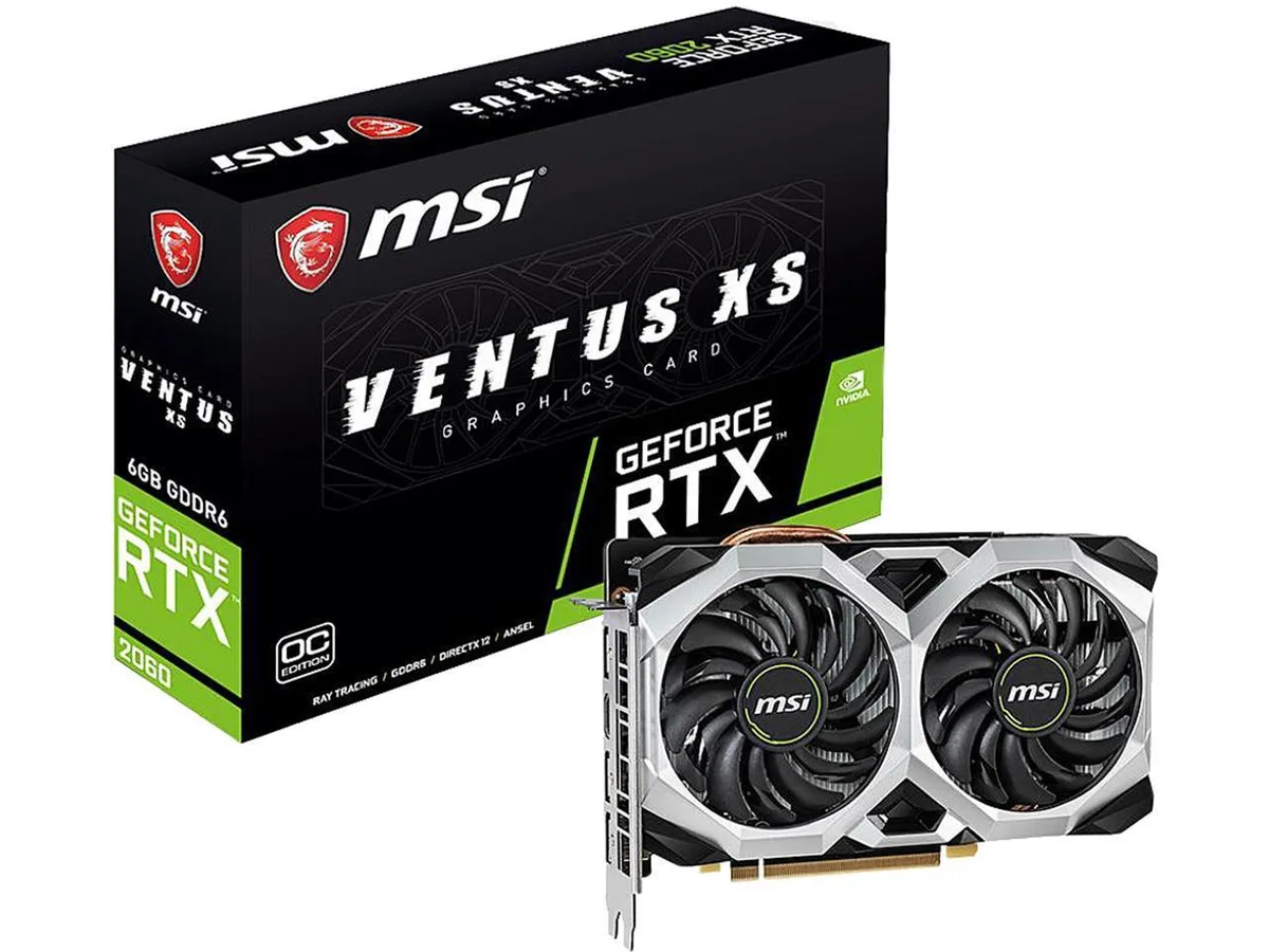 MSI MSI GeForce RTX 2060 VENTUS XS 6G OC 6GB 192-Bit GDDR6 1710 MHz graphics card — product photo