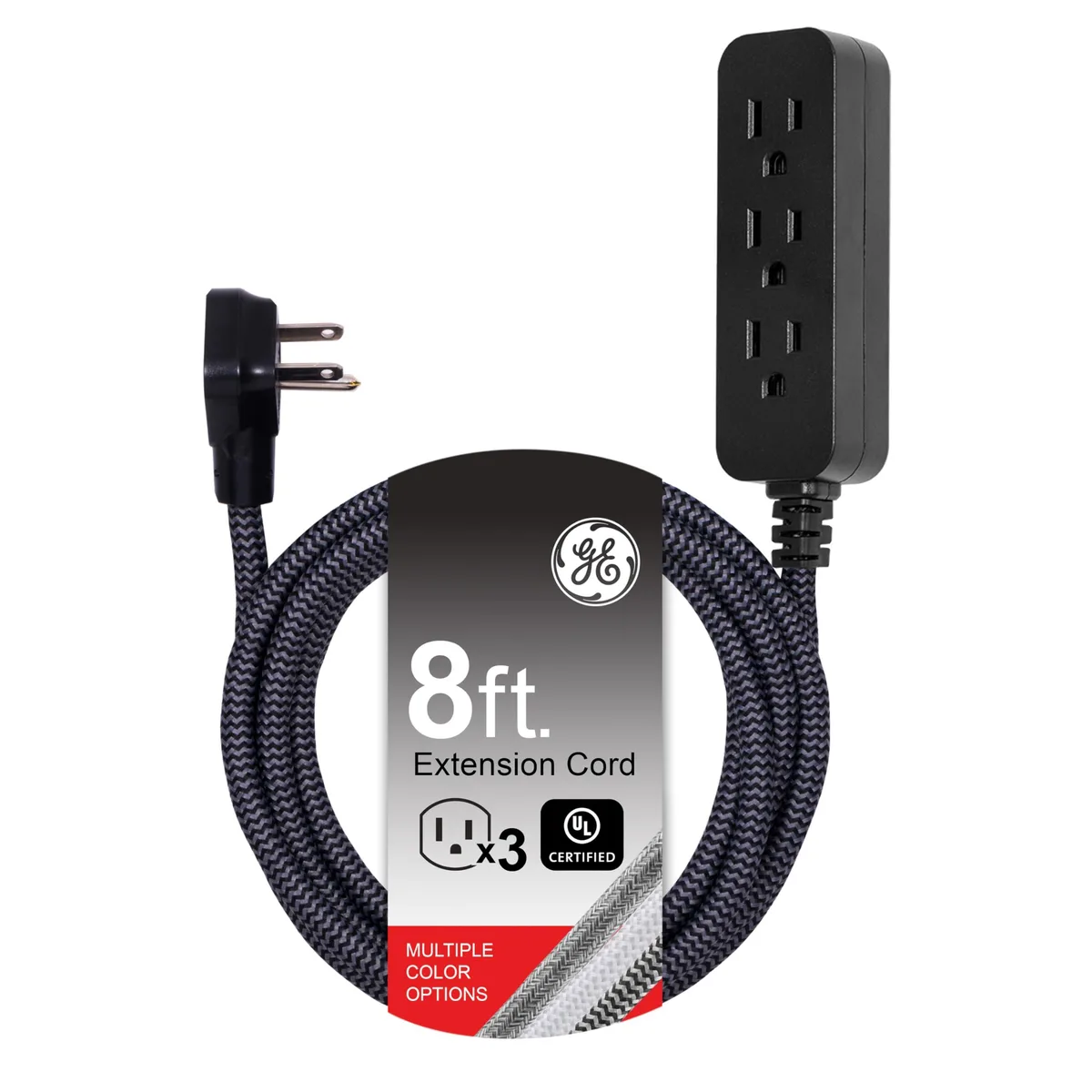  Tripp Lite 41282 8 ft 3-Outlet Braided Power Extension Cord — product photo