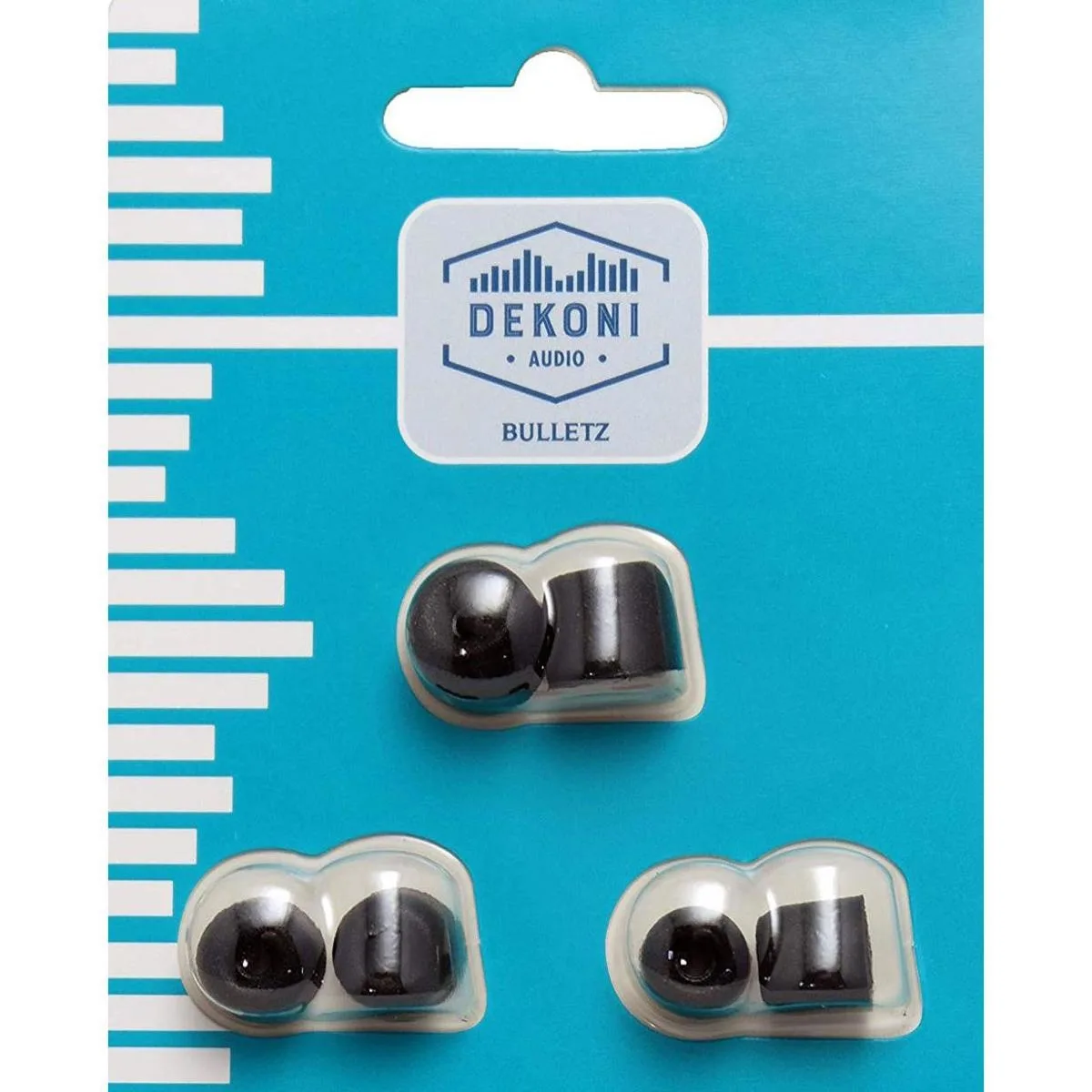 Dekoni Dekoni 3mm Memory Foam Isolation Tips for Gemini Earphone, Large, 3 Pack, Black — product photo