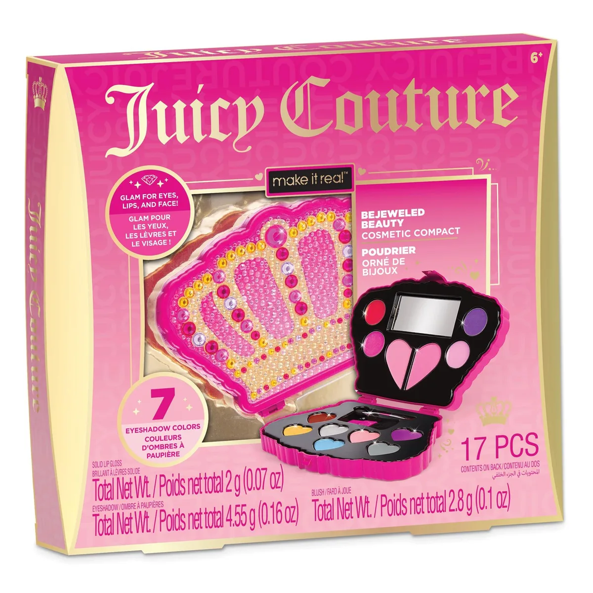 Make It Real Make It Real MIR4475 Educational Cosmetic Compact 7 Eyeshadow 2 Blush 4 Lip Gloss Ages 6+ — product photo