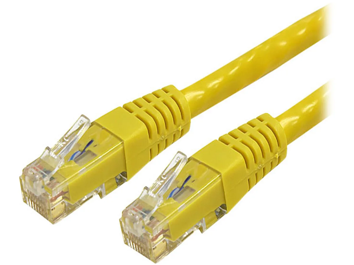 STARTECH STARTECH C6PATCH3YL 3 ft Cat6 RJ45 Molded UTP Yellow network ethernet cable — product photo