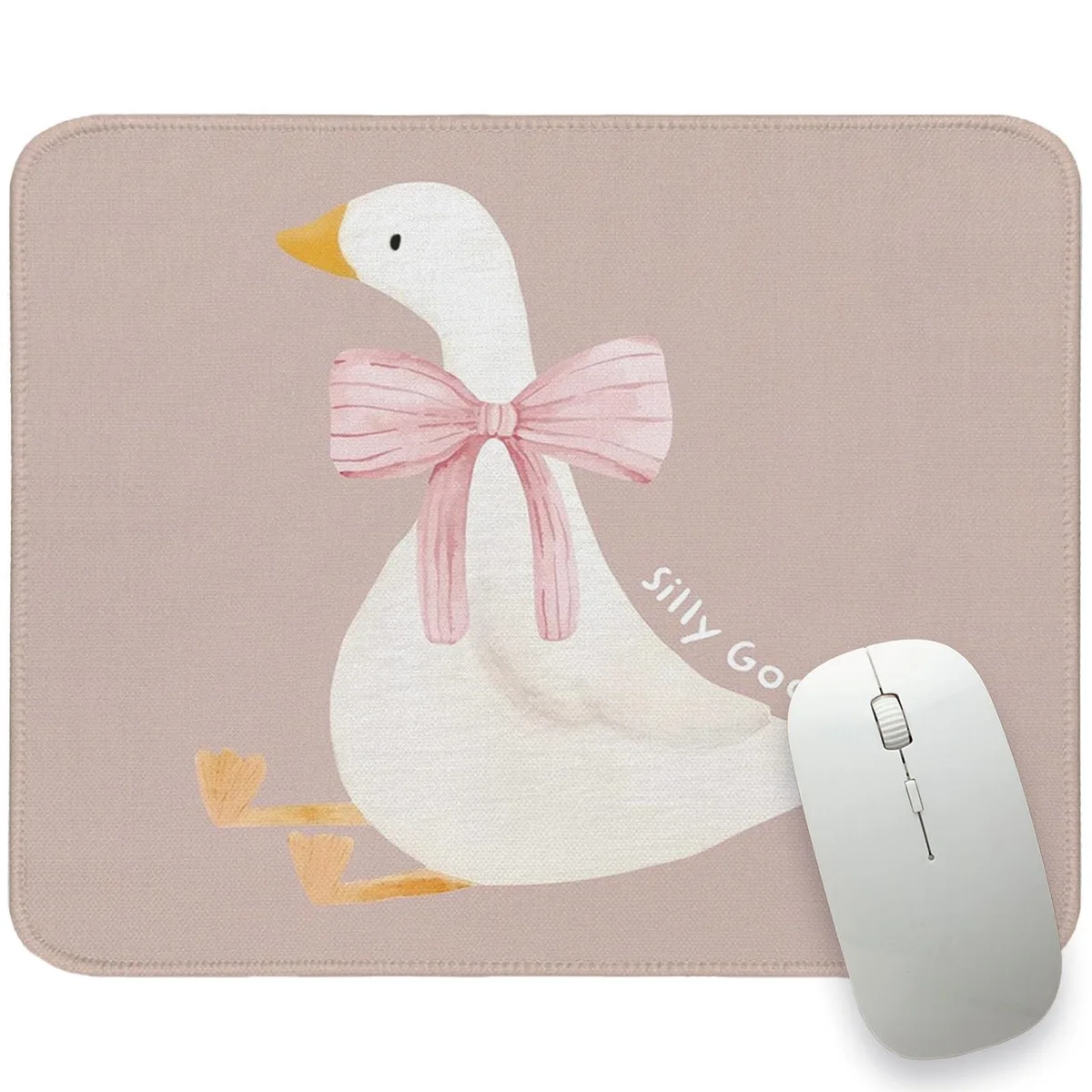 UTELKA U076 Mouse Pad Pink Silly Goose 10.2x8.2 in — product photo