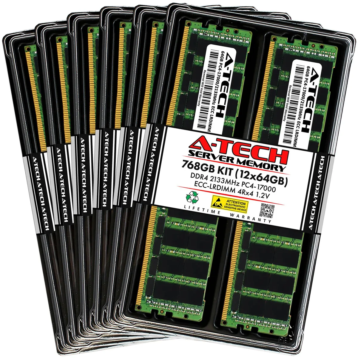 A-Tech A-Tech 768GB (12x64GB) DDR4 2133 ECC LRDIMM memory upgrade — product photo