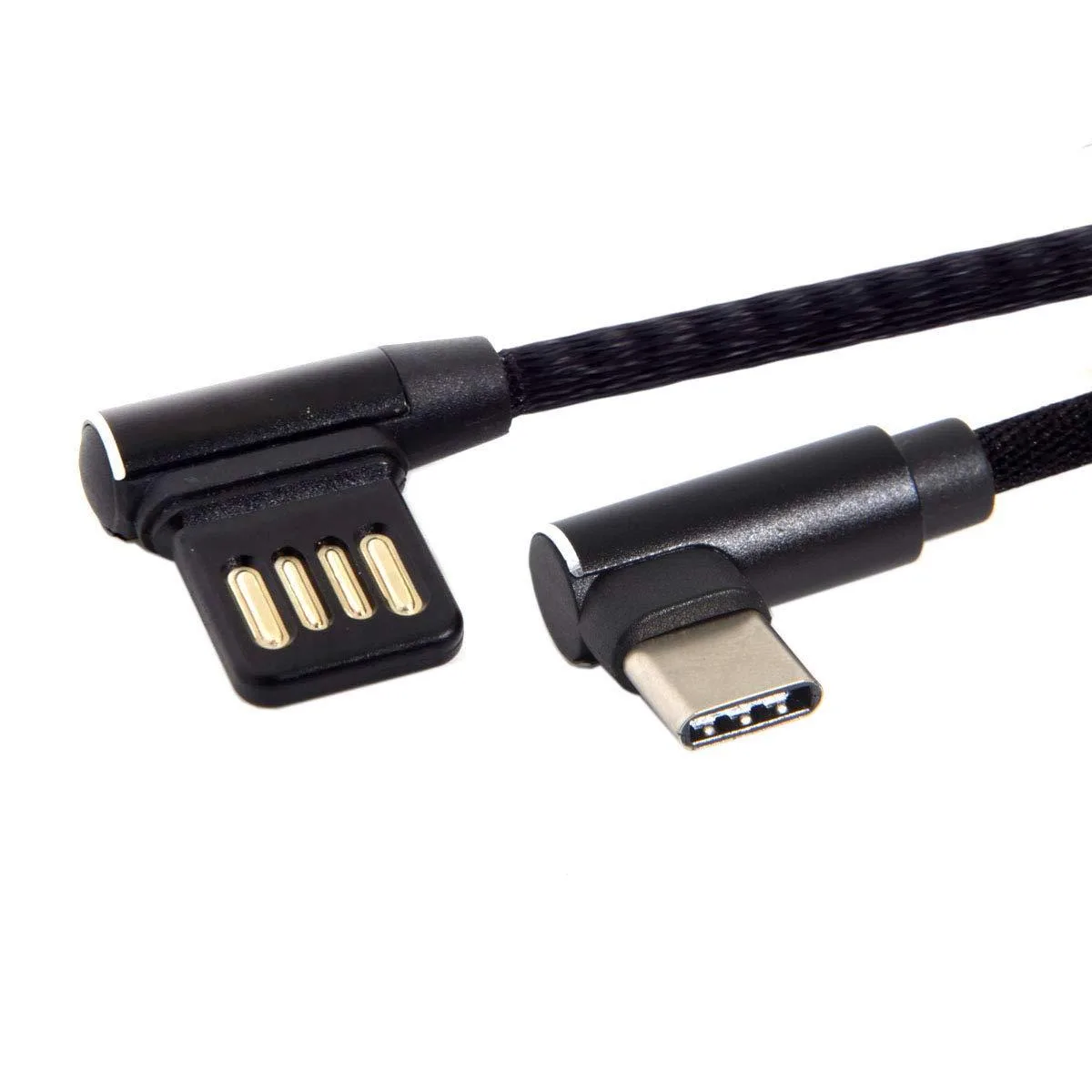 BUCIER BUCIER USB-C 3.1 Male to Left 90° USB 2.0 Cable 15cm Dual Angled — product photo