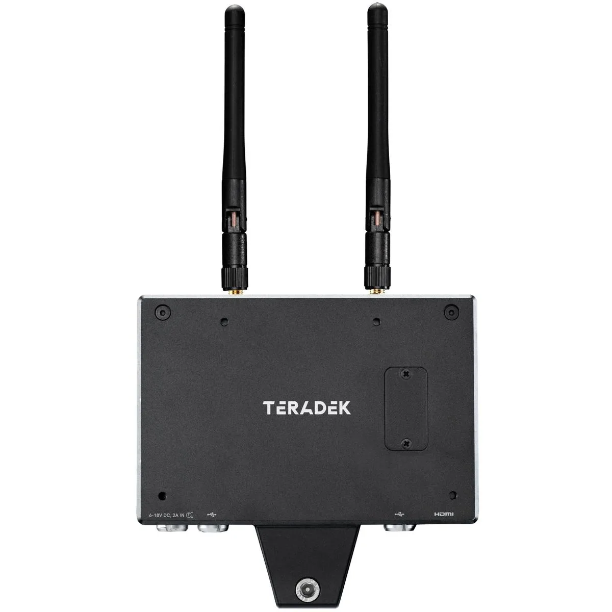 Compact transmitter module with matte black finish, built to mount on a SmallHD Smart 7 monitor
