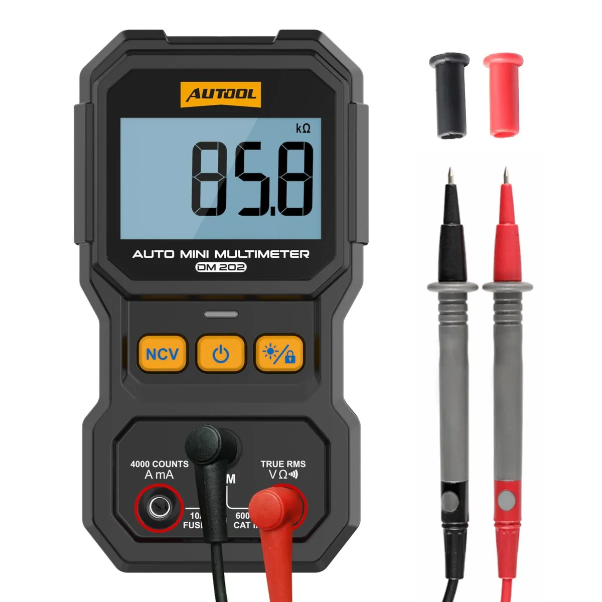  AUTOOL AS507 DM202 Mini Digital Multimeter 4000 Counts 600V True RMS NCV — product photo