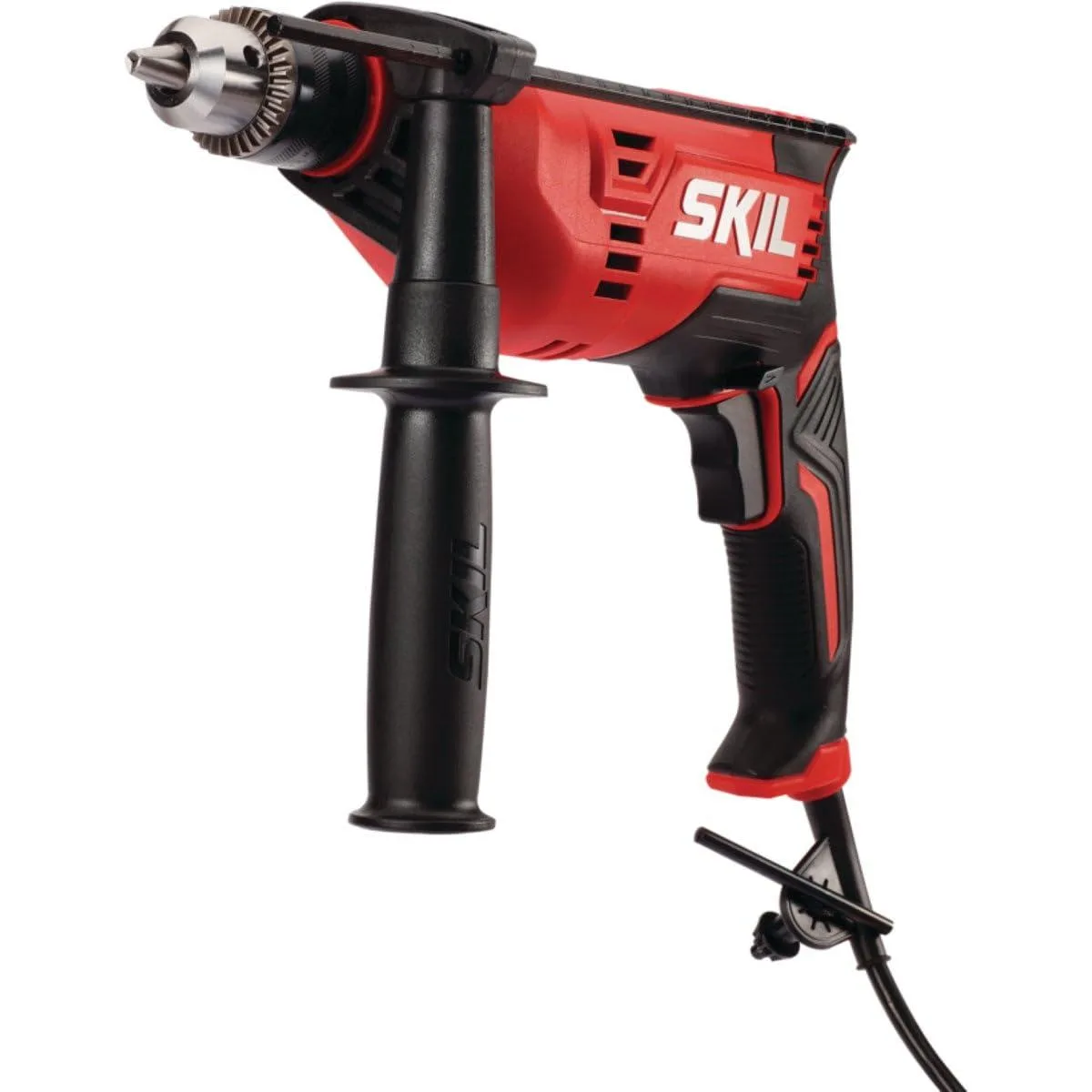 Skil 7.5 amp 1/2 inch corded drill with side handle and bubble level