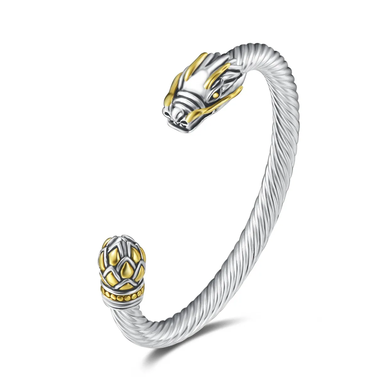  UNY JEWEL Dragon Cable Cuff Bracelet 58mm × 50mm — product photo