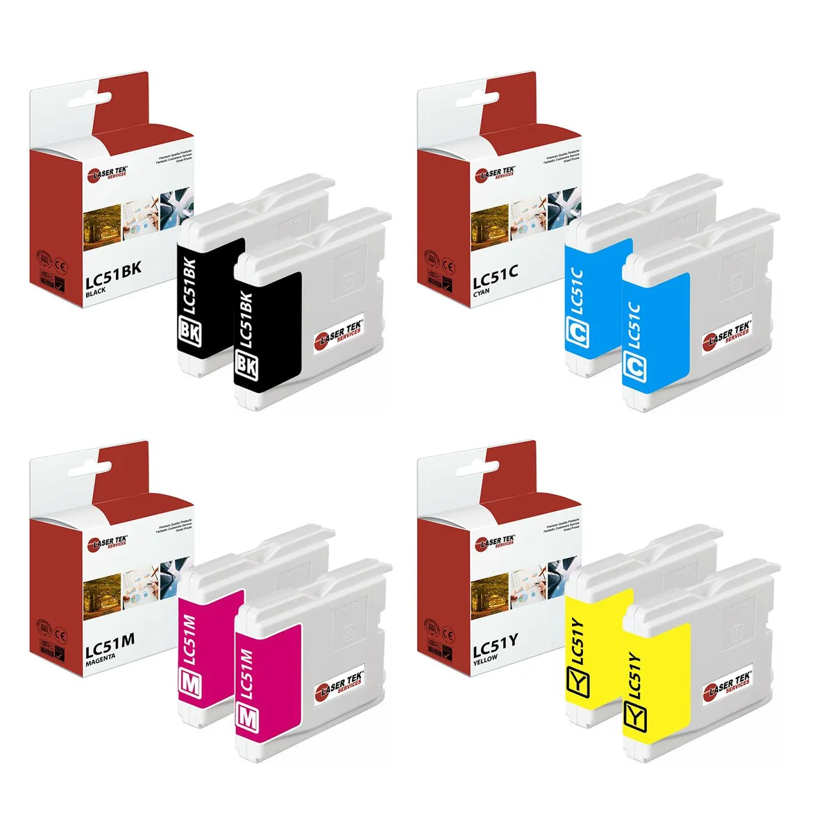 Laser Tek Services Laser Tek Services LC-51 8-pack ink cartridge set — product photo