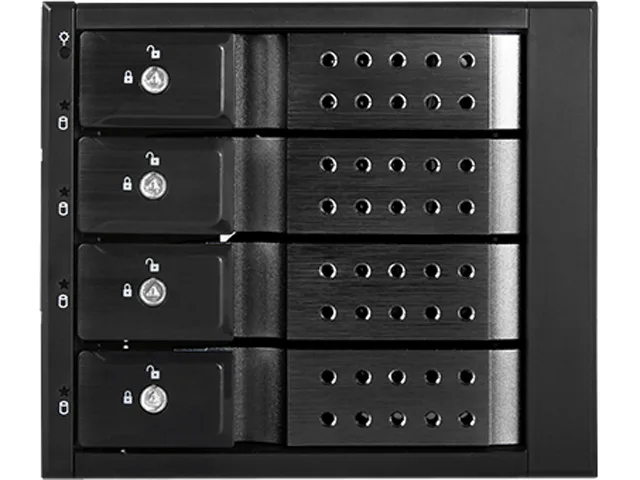 iStarUSA Inc. iStarUSA Inc. BPN-DE340HD-BLACK 4×3.5″ 3×5.25″ 12Gb/s hot-swap rack — product photo