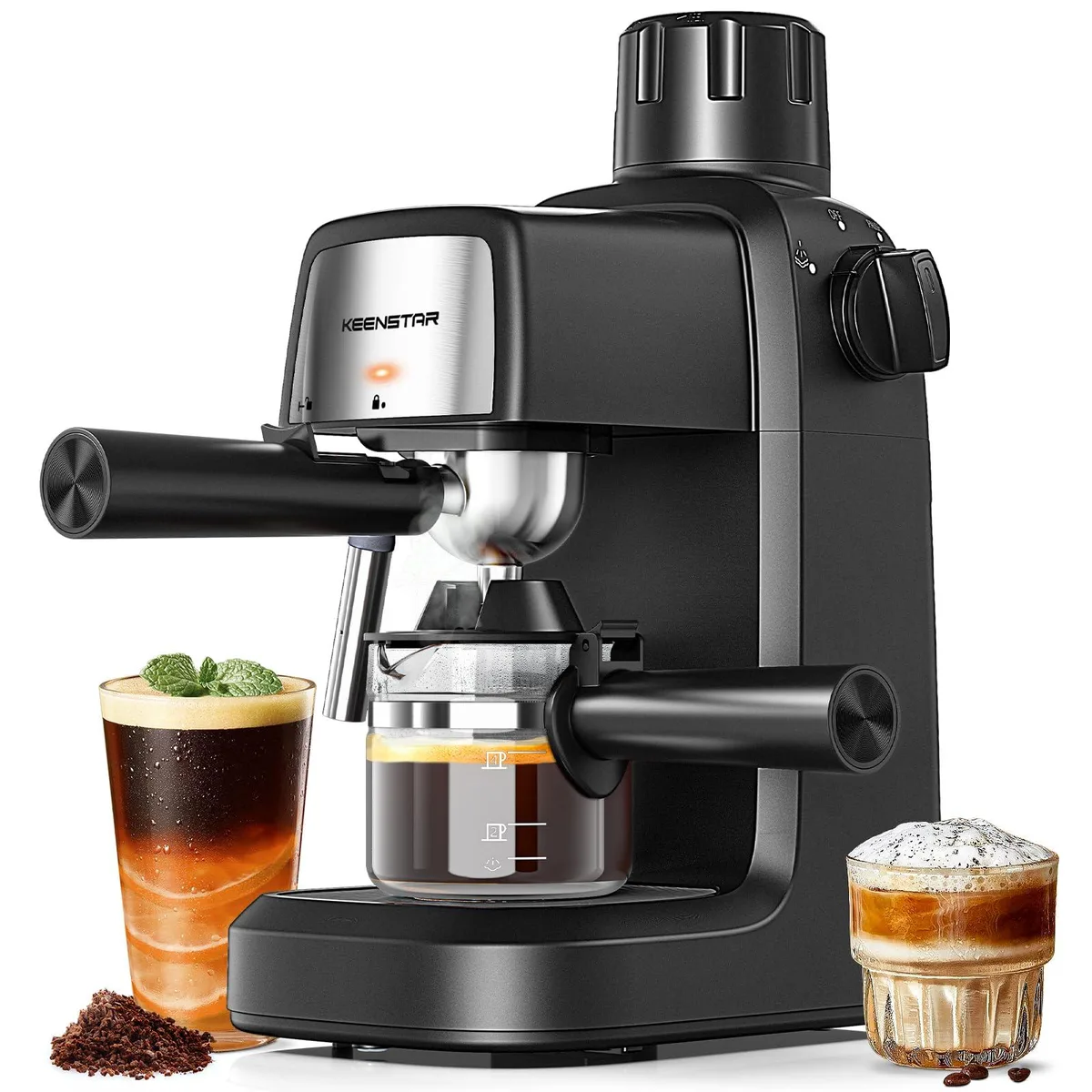  KEENSTAR BCM2201 3.5 Bar Espresso Machine with Milk Frother — product photo