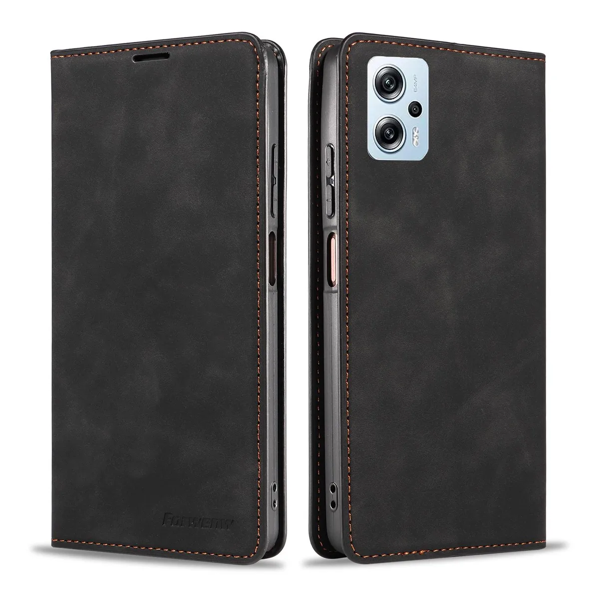 BONAEVER BONAEVER Wallet Case for Xiaomi Redmi Note 11T Pro / 11T Pro Plus 5G / Poco X4 GT 5G Black — product photo