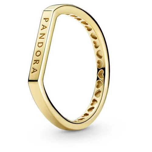 PANDORA PANDORA Shine Logo Bar Ring 18k Gold-Plated — product photo
