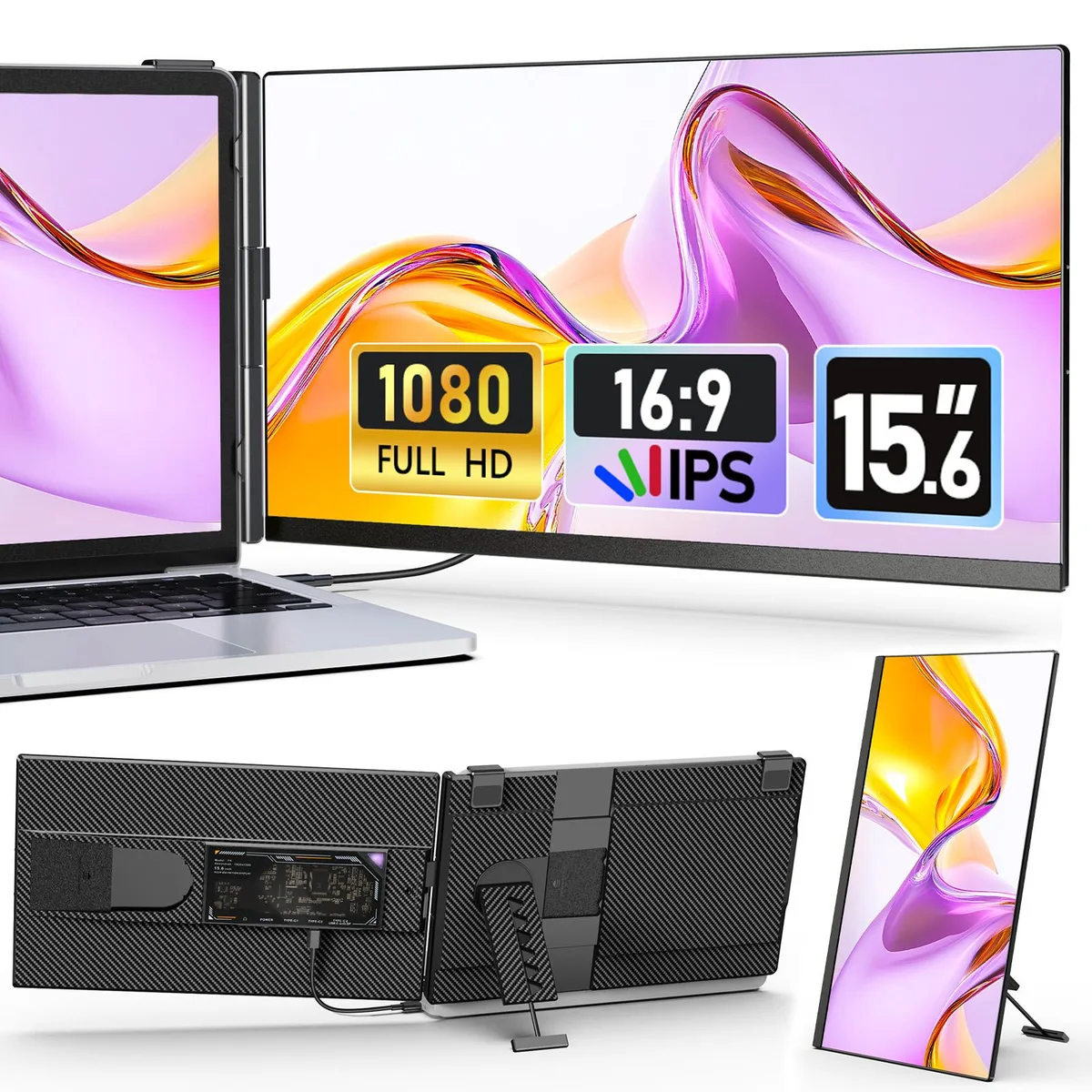 Laptomo Laptomo 15.6" FHD IPS Portable Dual Monitor — product photo