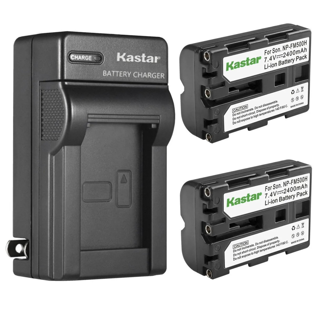 Kastar Kastar NP-FM500H 2-Pack Battery &amp; AC Charger for Sony 700 Alpha a700 A850 A900 — product photo