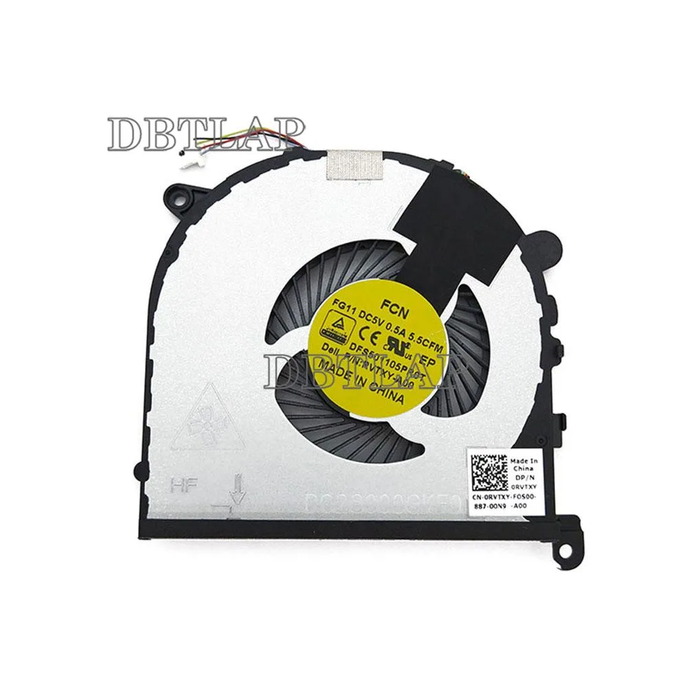Small black plastic GPU cooling fan with cable connector