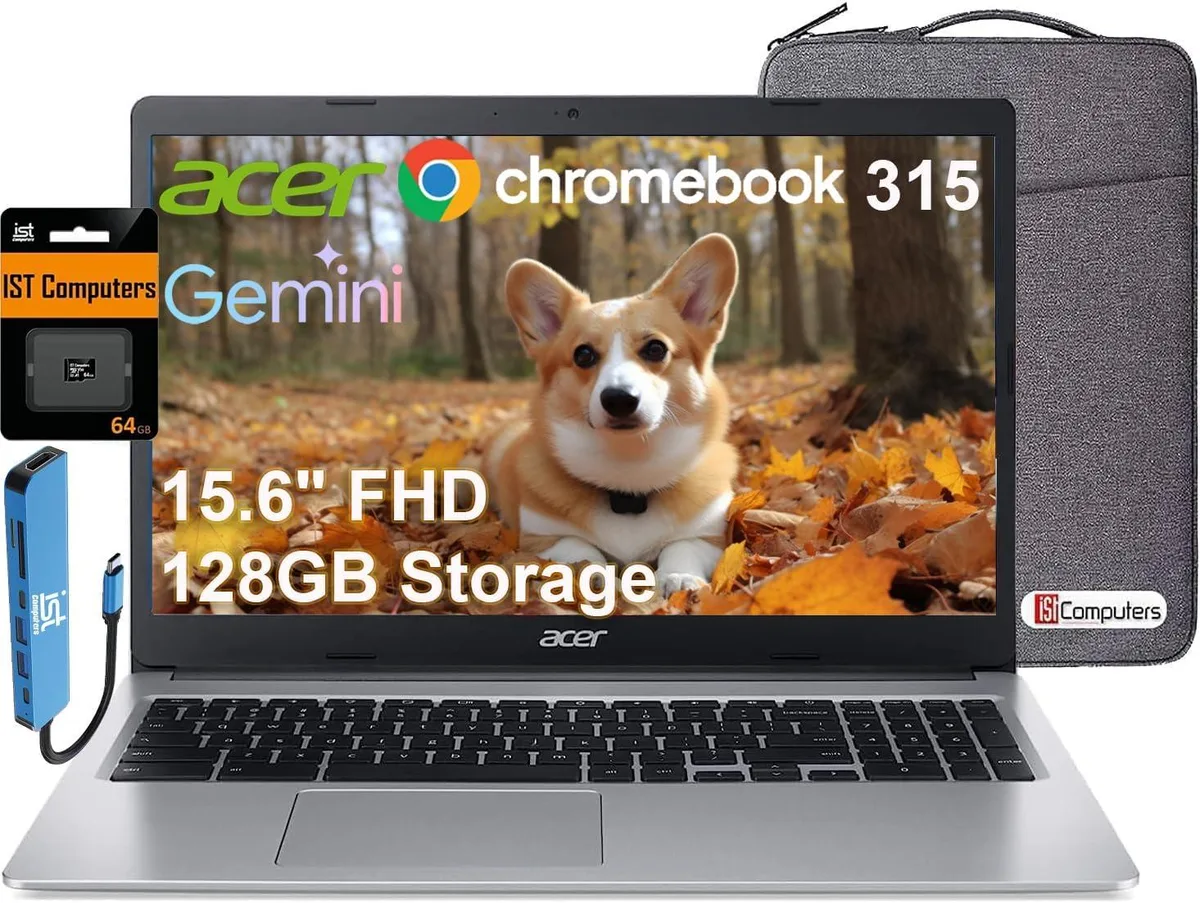 Acer America Acer America Chromebook 315 laptop 15.6" FHD Intel Celeron N4500 4GB DDR4 128GB Chrome OS Silver — product photo