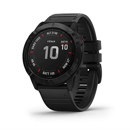 Garmin Garmin Fenix 6X Sapphire Carbon Gray DLC Black Band 010-02157-10 — product photo