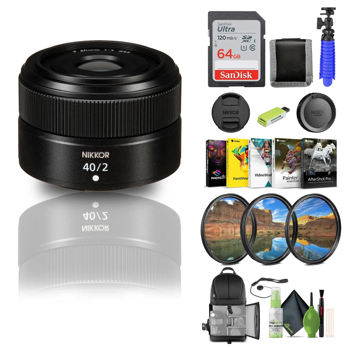 Nikon Inc Nikon NIKKOR Z 40mm f/2 Prime Lens Bundle with 64GB Card — product photo