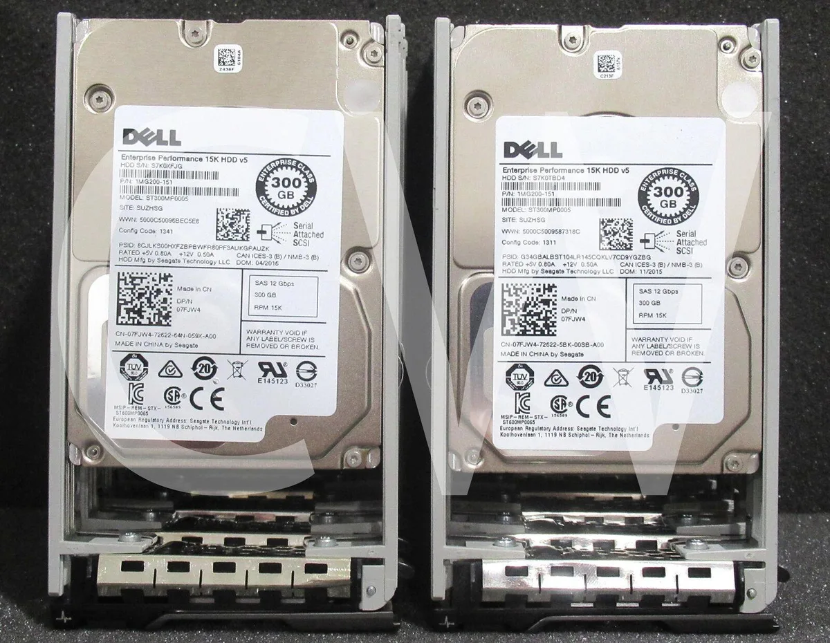 DELL DELL 7FJW4 ST300MP0005 300GB 15000RPM 12Gbps 2.5" SAS internal hard drive — product photo