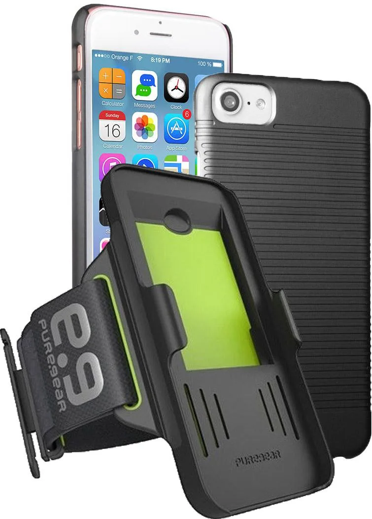 Nakedcellphone Nakedcellphone Case and Armband Combo for iPhone SE 2022 2020 Black — product photo