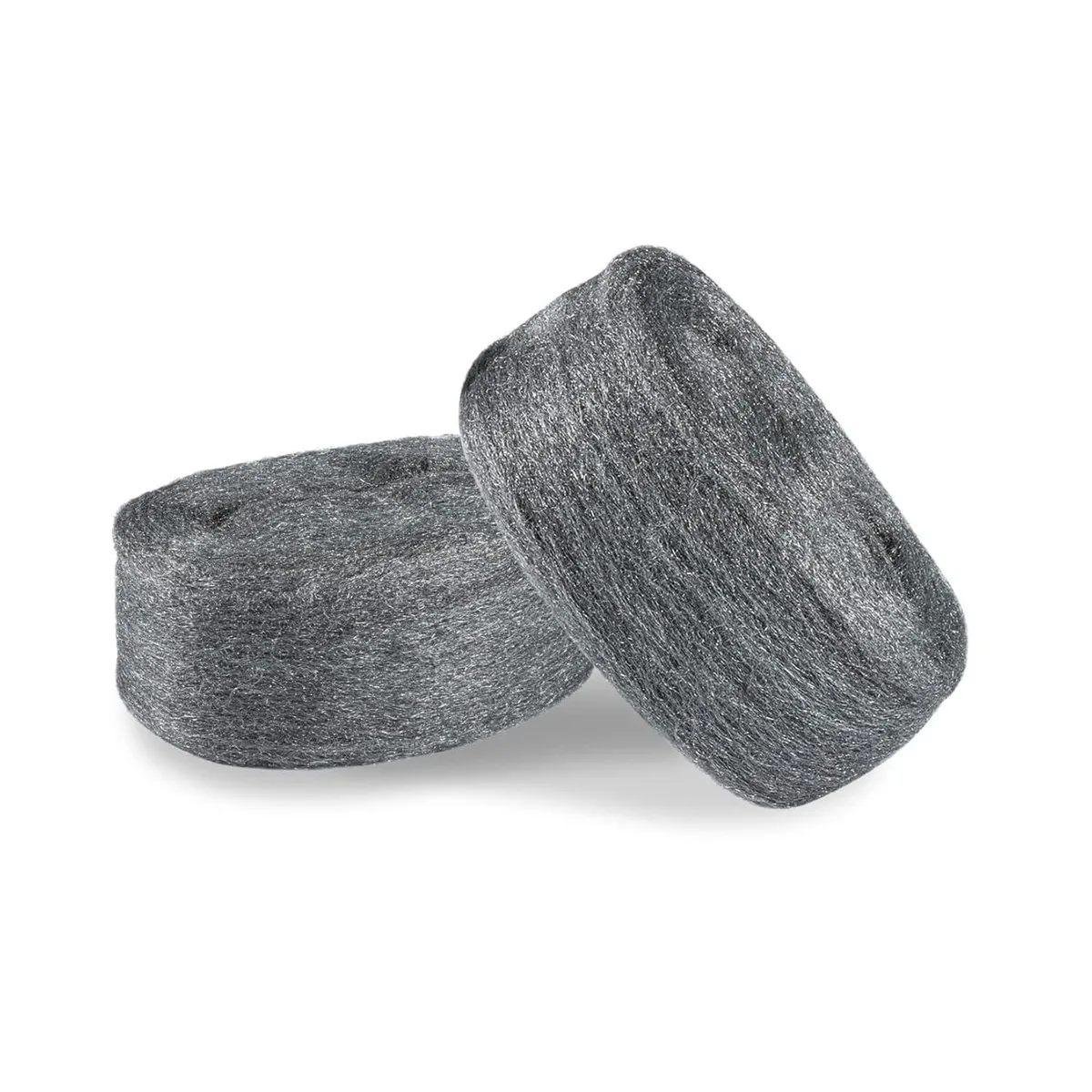Two rolls of fine grey steel wool 2.75 in wide 9.84 ft long