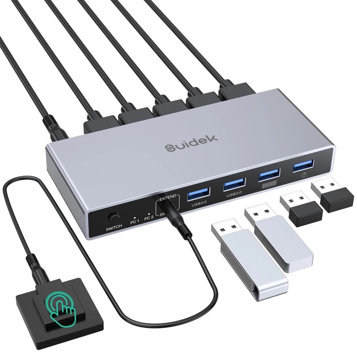  TRENDnet V1309 1-Monitor 2-Computer HDMI KVM Switch 4K 60Hz 4 USB 3.0 — product photo