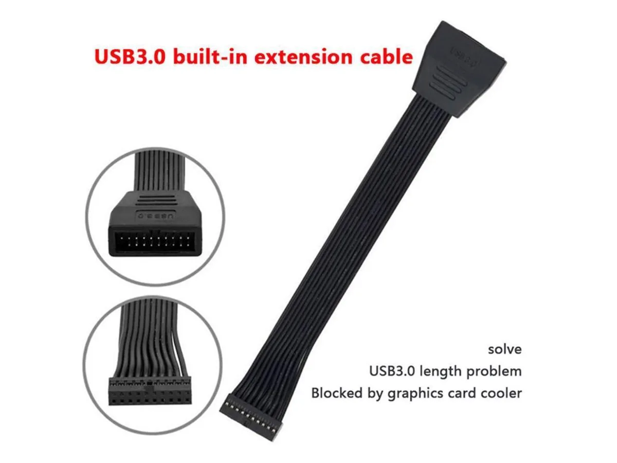 BUCIER BUCIER USB 3.0 Motherboard Extension Cable 19pin 14.7 cm — product photo