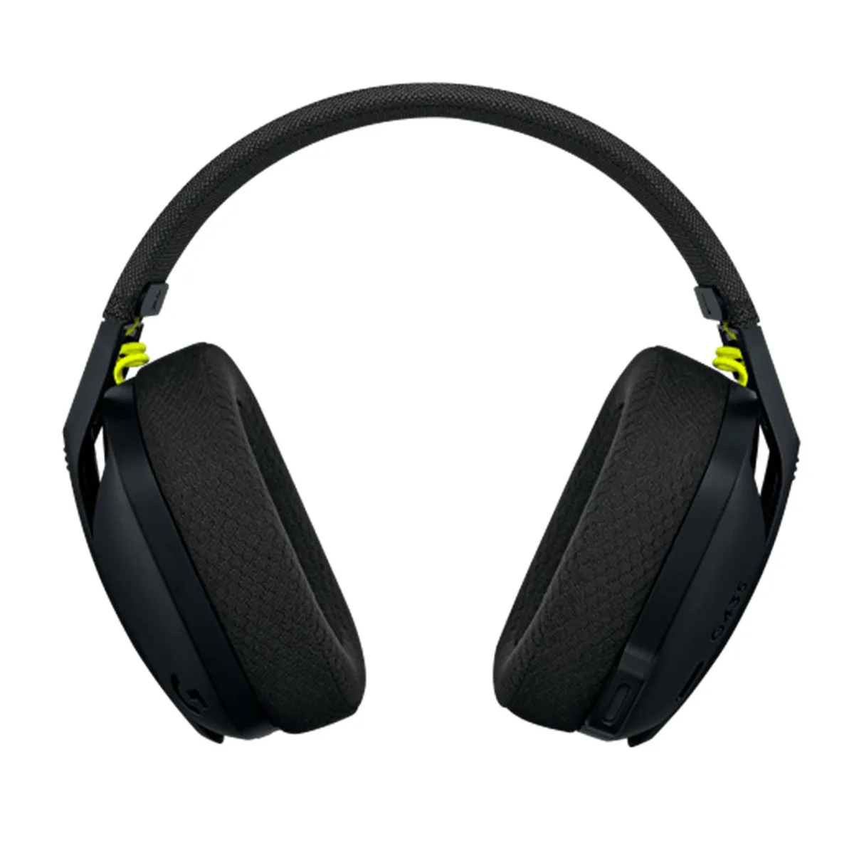 Black over-ear gaming headset with flexible boom microphone, matte finish, lightweight frame