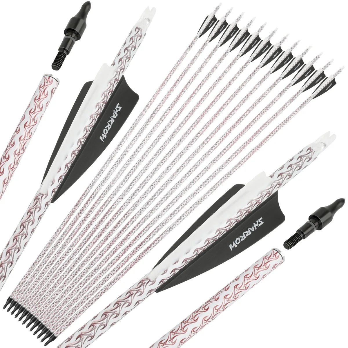 wolfman wolfman 30" Carbon Arrows Spine 500 12pk White — product photo