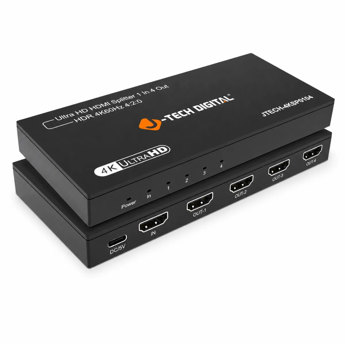 J-Tech Digital Inc. J-Tech Digital JTECH-4KSP0104 1x4 HDMI Splitter 4K 60Hz 10.2Gbps — product photo