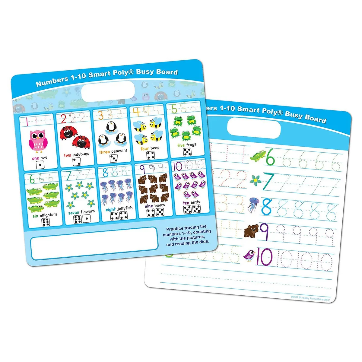 Ashley Productions Ashley Productions ASH98001 Educational Numbers 1-10 Dry Erase Board 10.75 — product photo