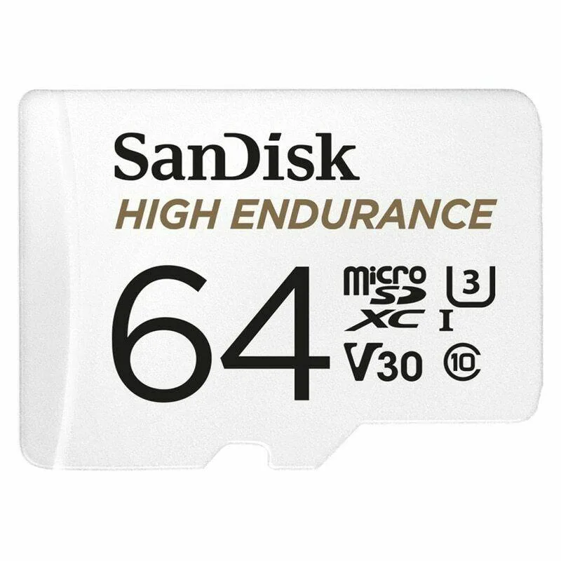 SanDisk SanDisk High Endurance microSDXC 64GB U3 V30 100MB/s memory card — product photo