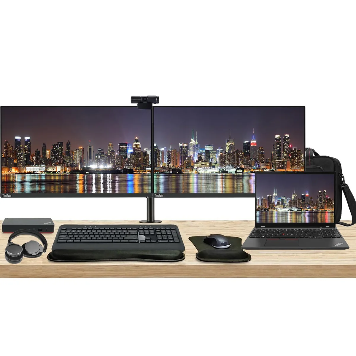 Lenovo Lenovo ThinkPad T16 Gen 2 Touchscreen 16" Ryzen 7 7840U 16GB 512GB Dual Monitor Bundle — product photo