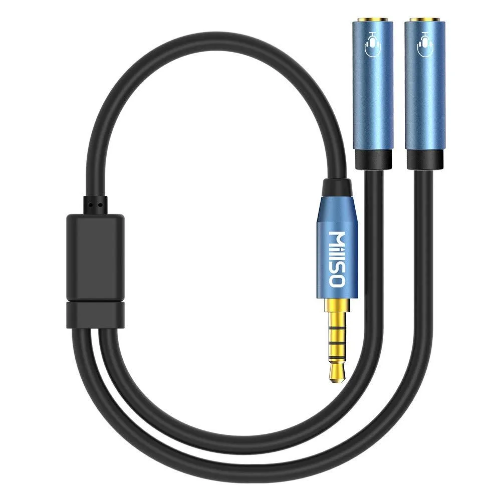  Vision 1MTo2F-30 3.5mm TRRS Splitter 1 Male to 2 Female — product photo