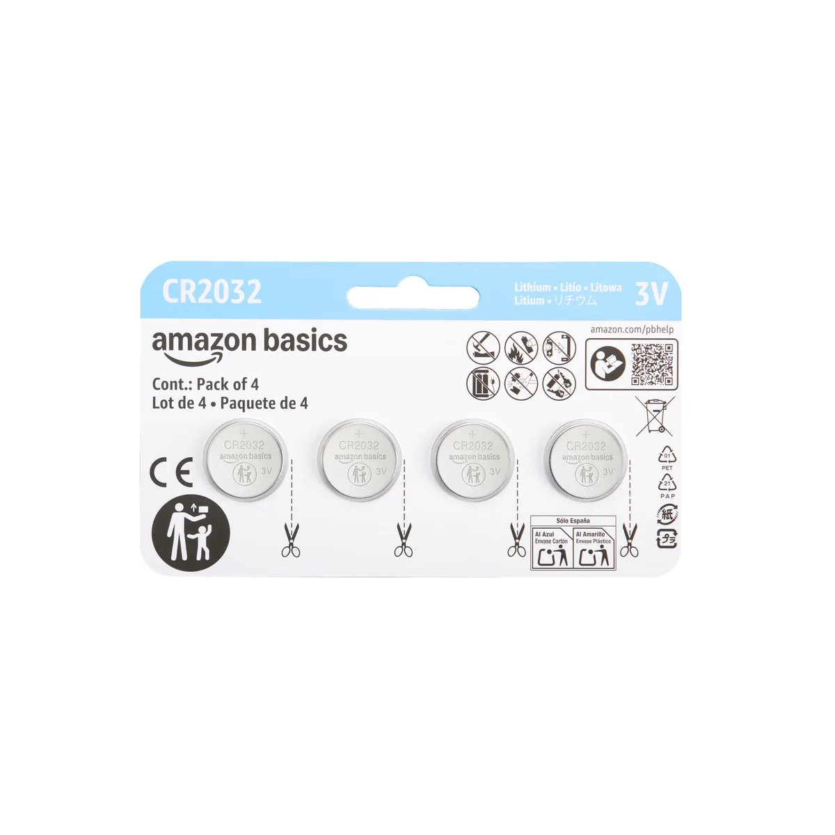 No Sew No Sew CR2032 3V Lithium Coin Cell Battery 4 Pack 225 — product photo