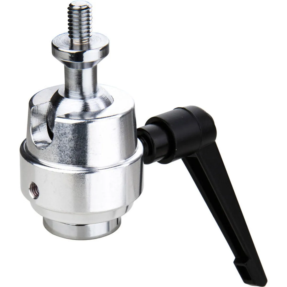 Metal ball head with ratcheting handle and 3/8"-16 threads