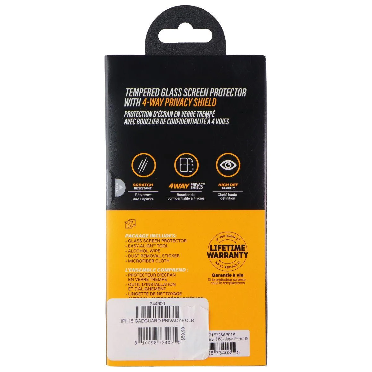 Invisible Gadget Guard Invisible Gadget Guard Privacy Screen Protector for iPhone 15 — product photo