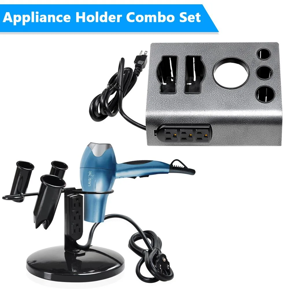 Yescom USA, Inc. Yescom USA, Inc. 12AHSET001-PLUG-06 5 &amp; 6-Hole Salon Tool Holder Set 2pcs — product photo