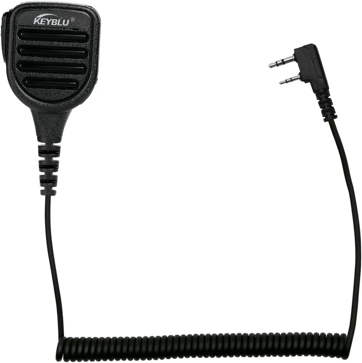 usbroway usbroway Waterproof Shoulder Speaker Mic 2 Pin Two Way Radio Microphone 3.5mm Jack Kenwood Black — product photo