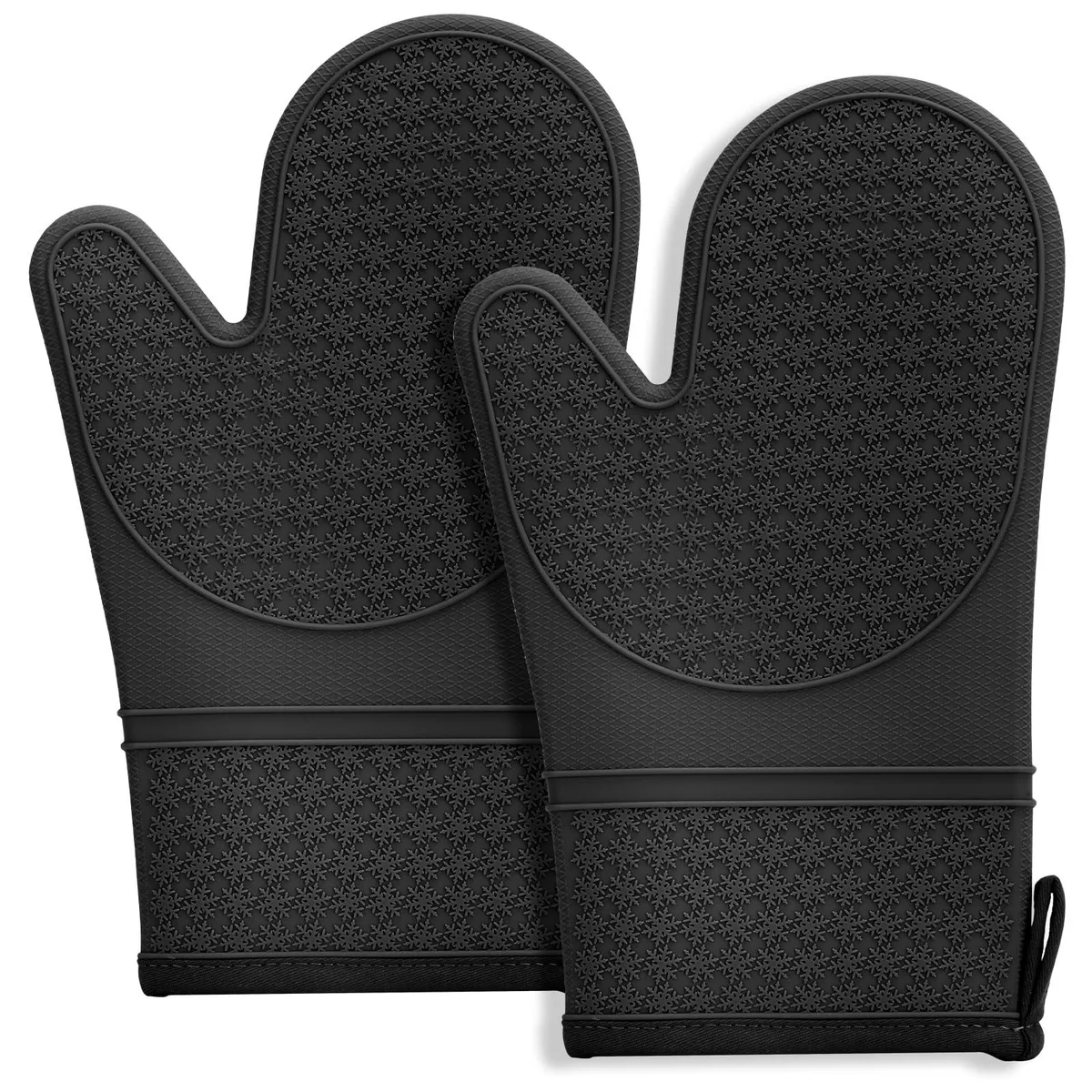  Hovico shoutao-hei Silicone Oven Mitts 500°F 11.6" 2PCS Black — product photo